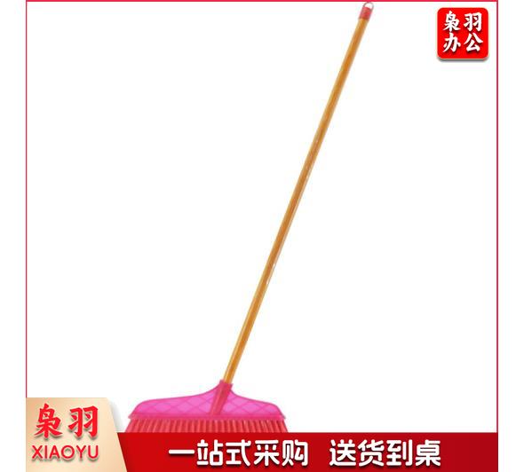 獚猄601-Y 环卫物业扫把笤帚 斜杆窄头硬毛木柄扫把-10个装