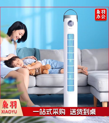 飞利浦（PHILIPS）电风扇落地扇空气循环扇电扇小风扇家用塔扇遥控无叶风扇摇头换气扇 ACR2244TF