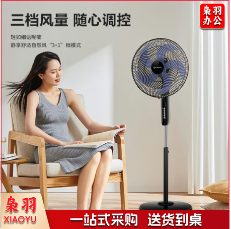 艾美特（Airmate）五叶大风量遥控落地扇/立式通风家用静音节能电风扇/定时遥控风扇FSW52R
