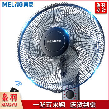 美菱（MeiLing）电风扇/壁扇 家用客厅墙壁挂扇挂式省电摇头风扇六叶远程遥控 FB16-1RC