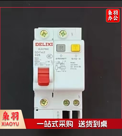 德力西空气开关带漏电保护器DZ47sLE 1P 25A