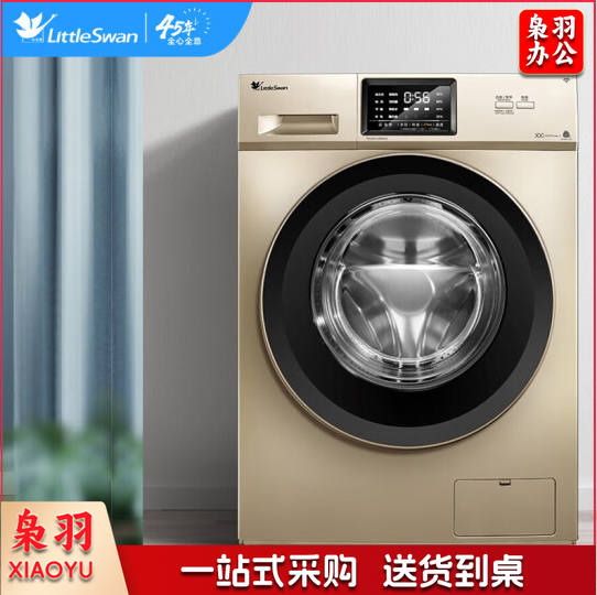 小天鹅(LittleSwan)10kg全自动变频滚筒洗衣机筒自洁除菌洗 ACP门圈WIFI远程智控 标准版【8种洗涤程序】TG100V120WDG 10公斤滚筒洗衣机变频电机智能一键控制