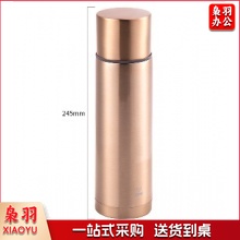 得力(deli)子弹头保温杯喝水杯 不锈钢便携保温杯 500ml 17651