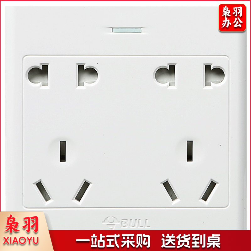 公牛(BULL) 明装开关插座 G09系列 十孔电源墙壁开关面板 86型插座面板 G09Z423
