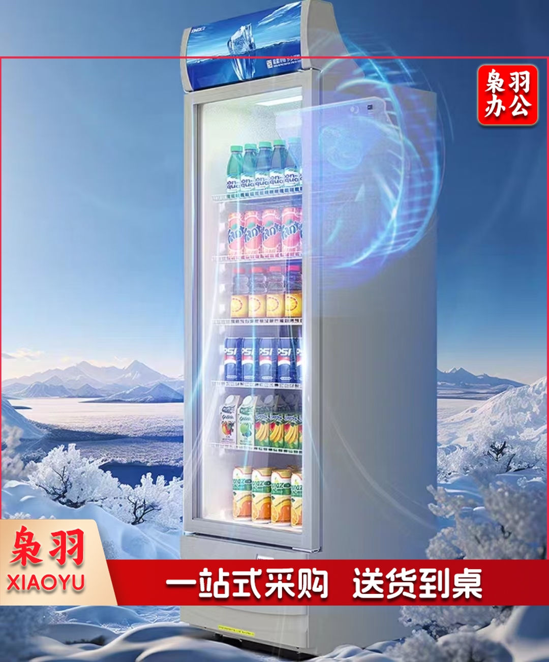 食品留样柜食堂蔬菜水果冷藏柜冰箱 单门展示柜学校幼儿园食堂保鲜柜 575*633*1863mm