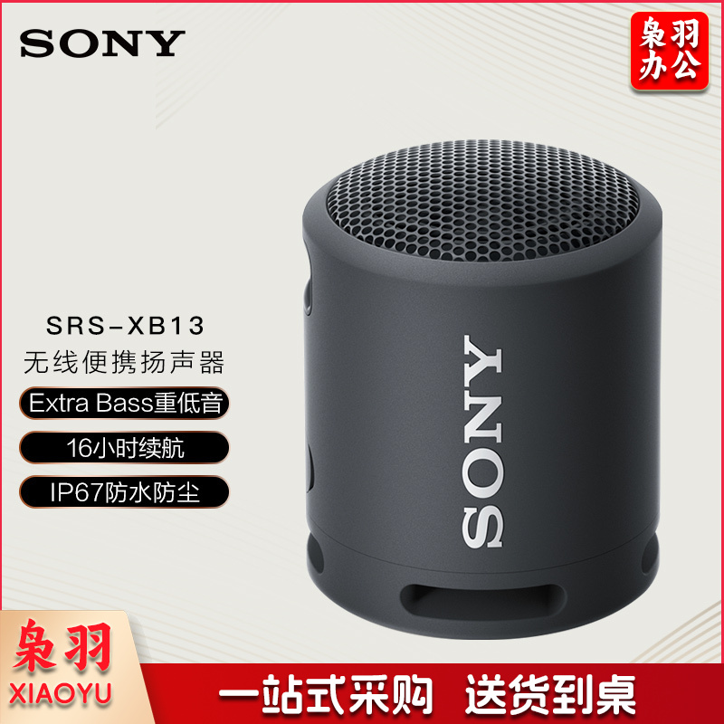 索尼（SONY）SRS-XB13 无线蓝牙音箱 Extra Bass重低音  黑色