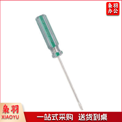 5*100一字 601系列双色彩条螺丝批水晶透明手柄螺丝刀改锥带磁螺丝刀规格