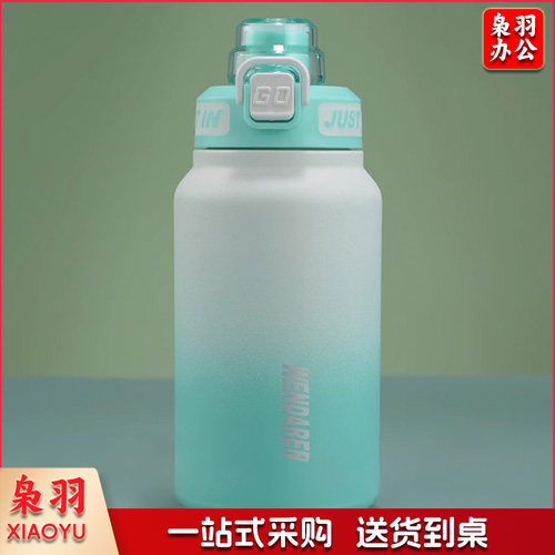 316不锈钢保温杯吸管水杯直饮保温壶运动水壶 800ml