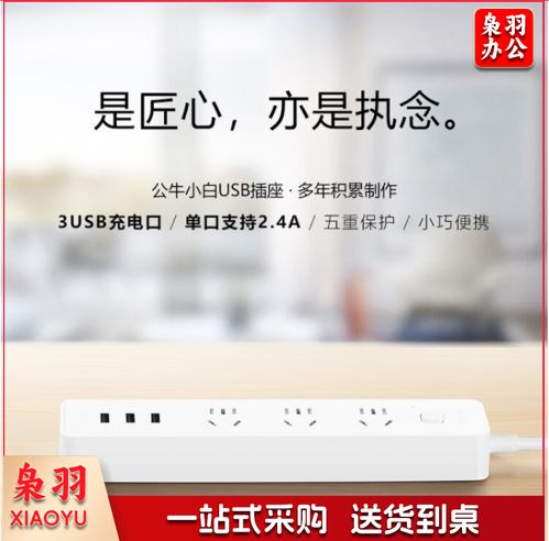 公牛（BULL）新国标USB插座 插线板/插排/排插/ 3usb接口  3孔带保护门 GN-B403U