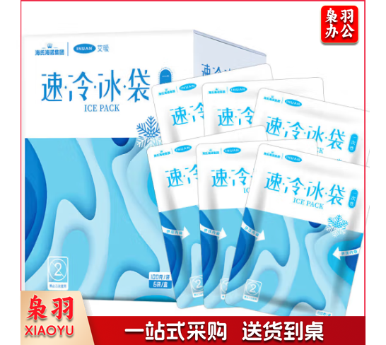 海氏海诺艾暖 一次性速冷冰袋 户外便携速冷冰敷袋降温消肿防暑冰敷袋 100g*6袋/盒