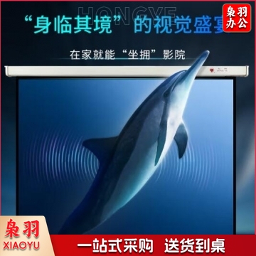 红叶电动幕布100寸电动幕布16:9 尺寸