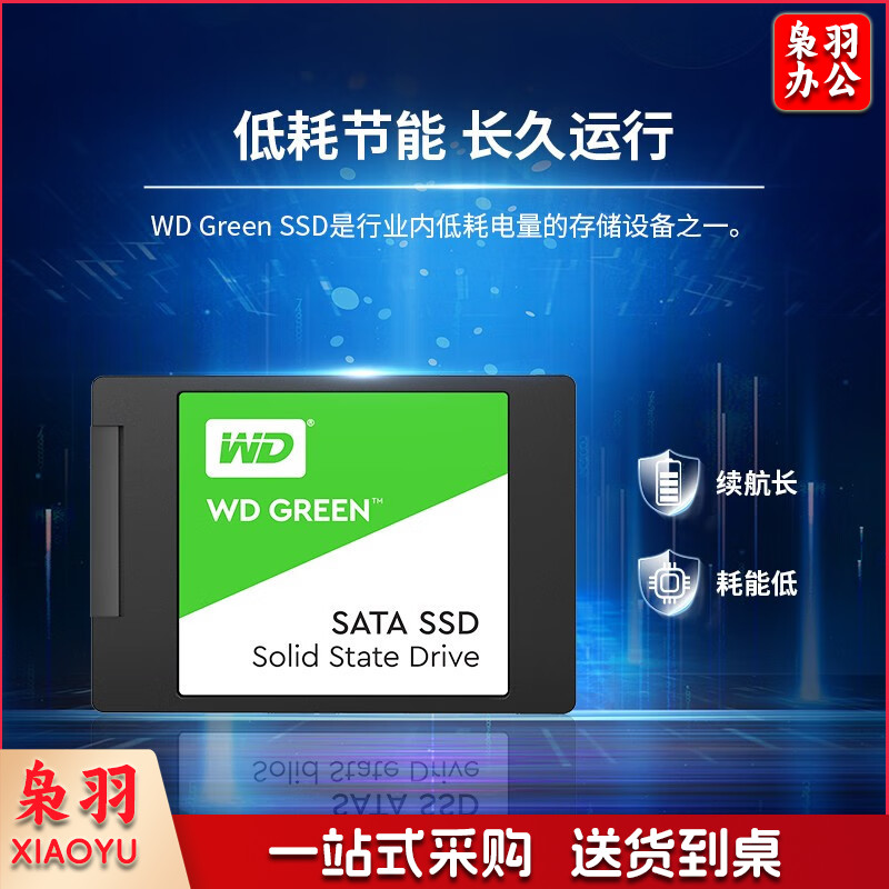 西部数据（WD） Green SSD固态硬盘 SATA3.0接口 绿盘 笔记本台式机 家用普及版 SSD固态硬盘(+螺丝钉 套装版） 1TB