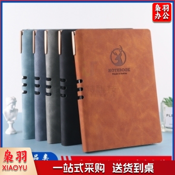 A5笔记本_申士WN25-09肤感皮革笔记本_奖品定制(可定制)(黑色)