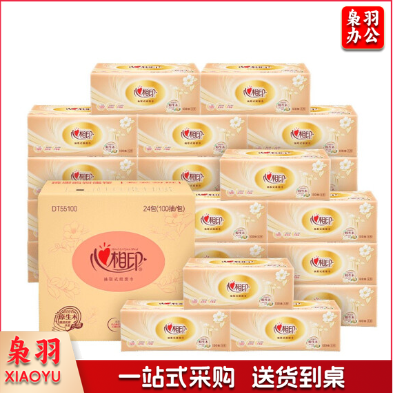 心相印 DT55100 金装经典系列 100抽3层 抽纸 3包
