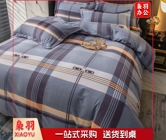 北极绒（Bejirog）四件套全棉磨毛床上用品秋冬加绒套件  被套:220*240cm 床单:245*270cm 枕套:48*74cm*2