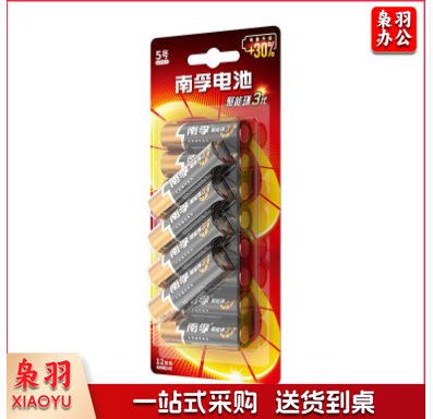南孚5号电池 (NANFU)5号电池12节装5号电池碱性电池聚能环5号电池LR6AA 5号电池儿童玩具/鼠标/门锁/遥控键盘