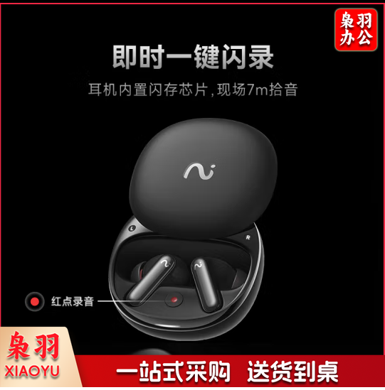 科大讯飞【旗舰新款】录音降噪会议耳机Pro2夜影黑 一键闪录 AI会议助理 同传翻译 主动降噪 苹果华为通用