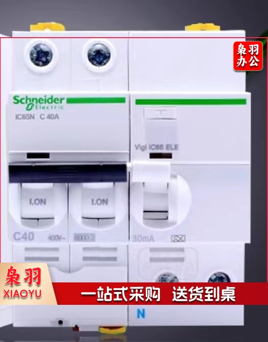 施耐德 IC65N 2P 40A 空气开关 漏电保护