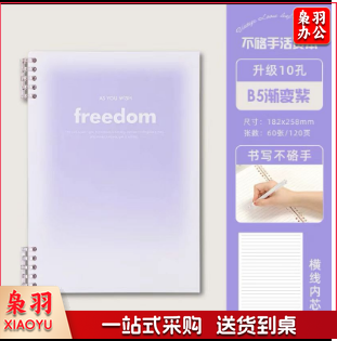 渐变活页本可拆卸线圈本B5 60页
