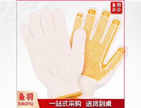 点胶棉线线织白手套