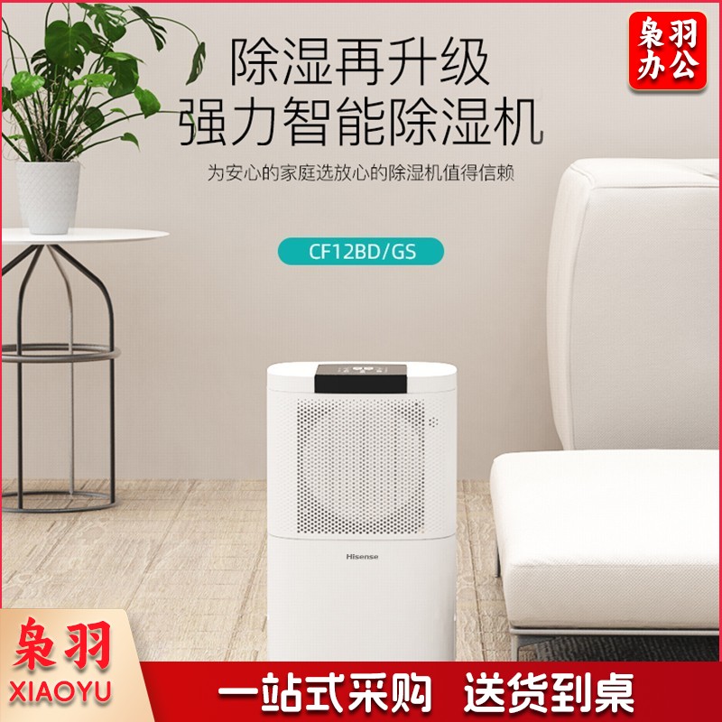 海信（Hisense） 除湿机抽湿机除湿器12升 适用20-60平米家用轻音除湿器抽湿器负离子净化 大屏触控 CF12BD/GS