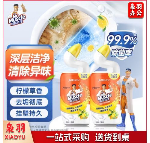威猛先生（Mr Muscle）洁厕剂 750g*2瓶  洁厕啫喱 洁厕灵 洁厕液 马桶清洁