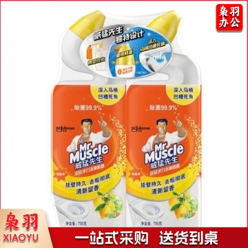 威猛先生（Mr Muscle）洁厕剂 750g*2瓶 柠檬香 洁厕啫喱 洁厕灵 洁厕液 马桶清洁 QJ.547