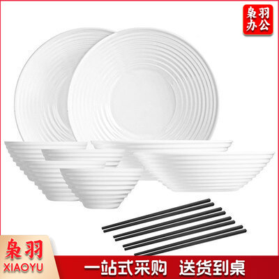 华瑞娜白玉餐具12件套 LC-CJJ1102