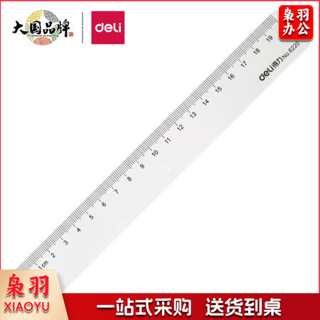 得力 （deli ) 6220 20cm 塑料直尺