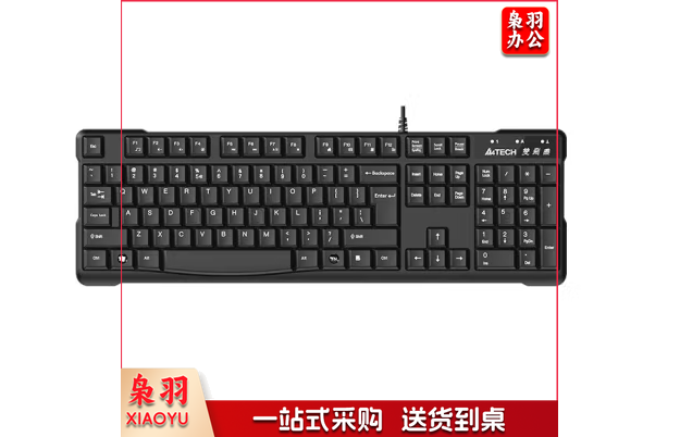 双飞燕（A4TECH)双飞燕KR-6A有线游戏键盘薄膜圆角舒按键防水轻声电脑键盘办公家用 KR-6A(USB接口)
