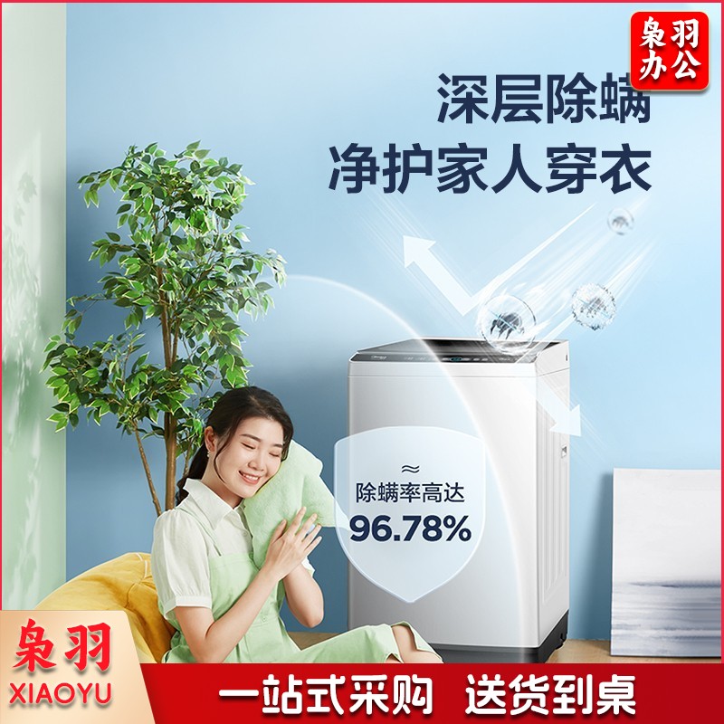 美的（Midea）波轮洗衣机全自动 10公斤免清洗 快净双水流 智能家电 快净系列 MB100V51WQCH