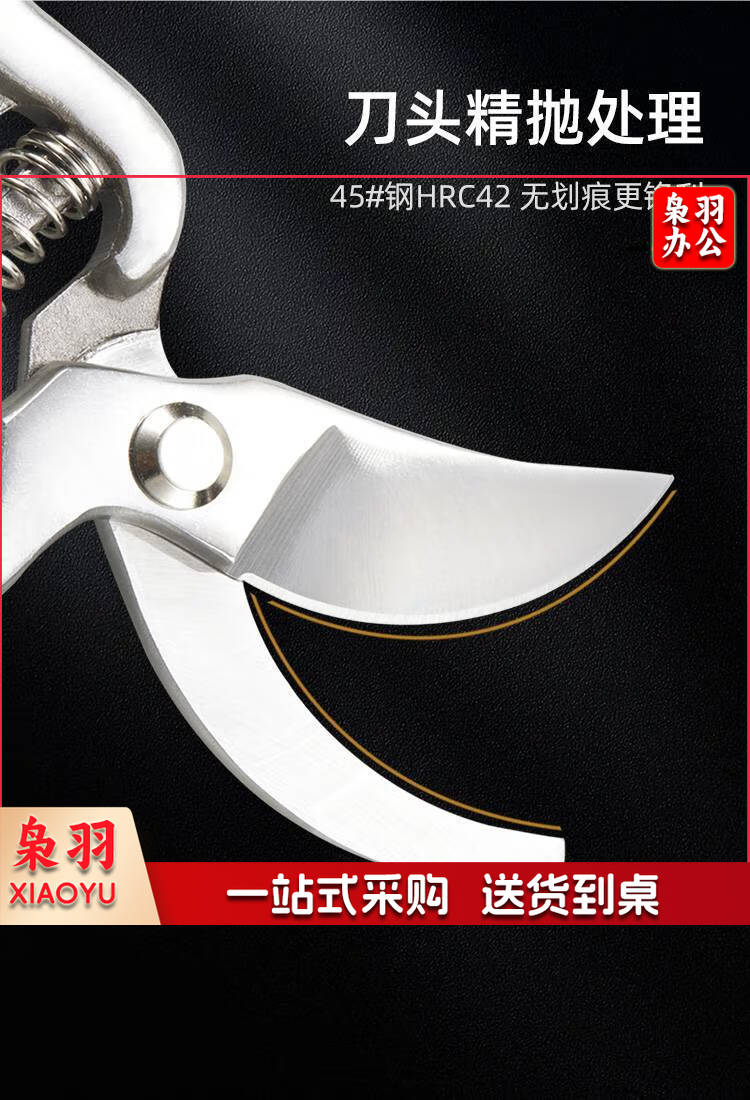 修枝剪刀果树花剪园艺树枝园林工具双档棘轮剪 【新品】1800：8寸家用园艺剪