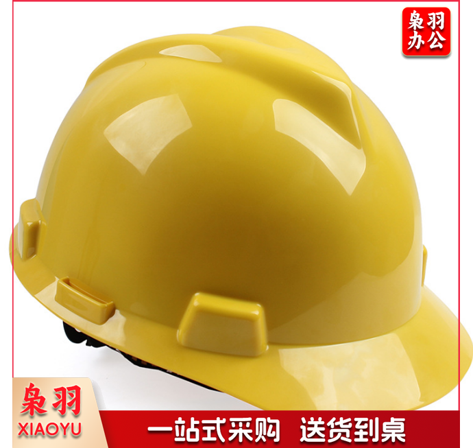 梅思安V-Gard标准型PE安全帽一指键帽衬针织布吸汗带E型下颌带V型