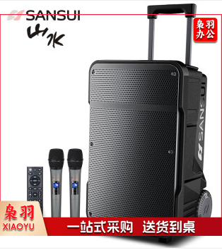 山水（SANSUI）   A12吋户外15移动k歌唱歌广场舞拉杆音箱蓝牙室外演出大音响重低音音箱  山水A08（8吋音箱+双话筒）