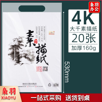 大千素描纸4K 4开白色素描纸（20张/袋）