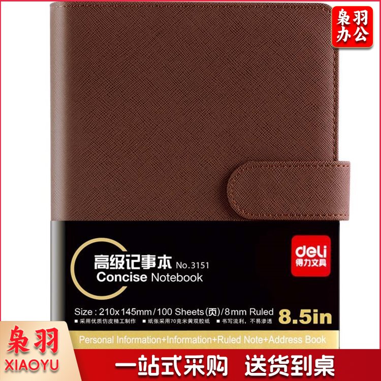 得力 3151 笔记本 活页 A5颜色随机 单位：个