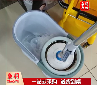 拖把   1 桶+1拖把 茶花拖把桶免手洗旋转拖把吸水托布拖地桶甩干懒人拖把墩布桶