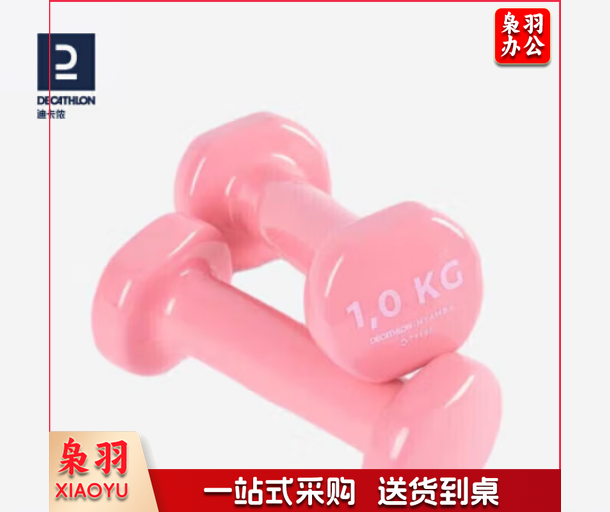 迪卡侬 小哑铃GYPA粉红色1kg 2只装4153957 zhygh_221712969