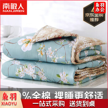 南极人100%全棉夏被夏凉被 可水洗机洗薄被子夏天空调被 200*230cm被芯