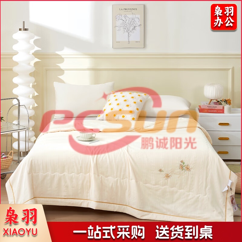 洁丽雅(grace)CP1219有氧棉夏被 亲肤透气空调被 可水洗薄被 奶酪白200*230cm