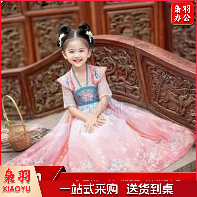 汉服夏季连衣裙女孩国风夏装（110码）