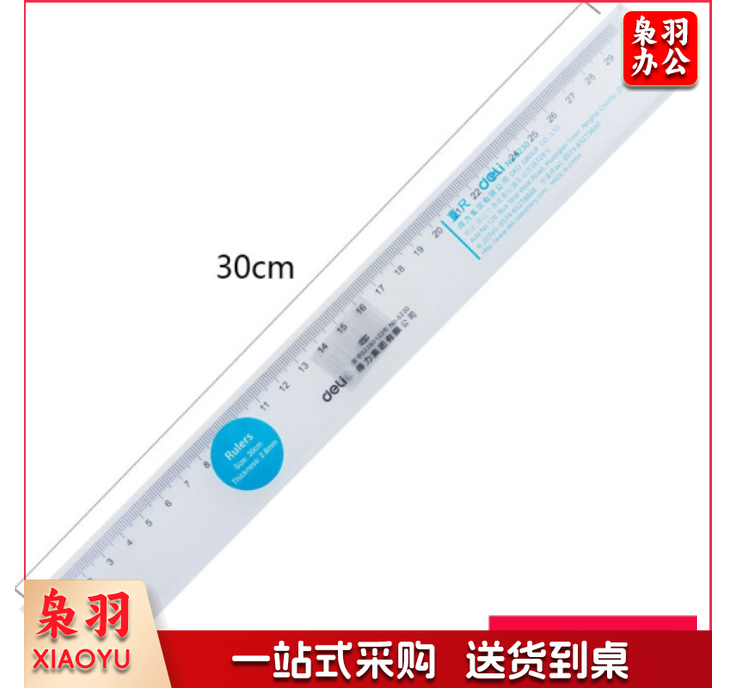 得力(deli)6230直尺30cm(只)