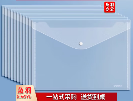 文件袋  加厚透明塑料 A4暗扣袋