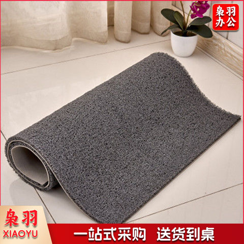 门口地垫（70*120厘米）加厚塑料丝圈脚垫大门口防滑防水地毯家用入户门垫可裁剪
