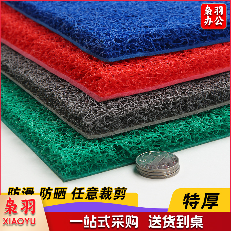 门口地垫40*60厘米加厚塑料丝圈脚垫大门口防滑防水地毯家用入户门垫可裁剪