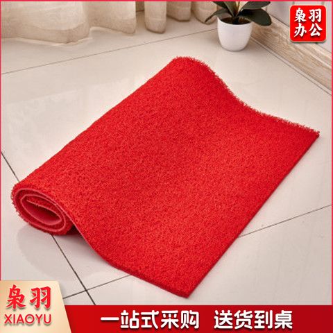 门口地垫（80*120厘米）加厚塑料丝圈脚垫大门口防滑防水地毯家用入户门垫可裁剪
