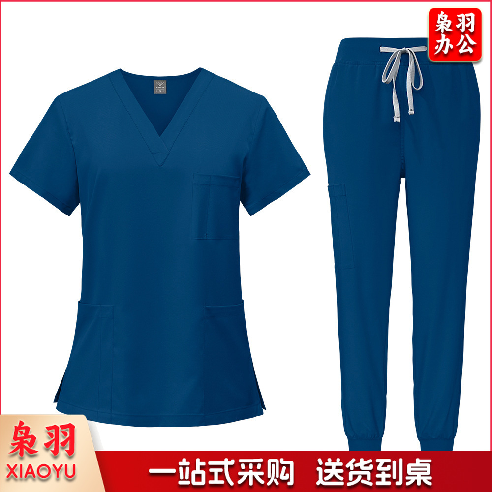 洗手衣男女速干短袖手术衣护士宠物医  院工作服