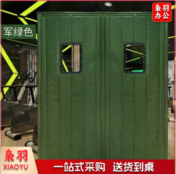 巨联 军绿色门帘  布艺棉门帘   不带窗    160*246cm
