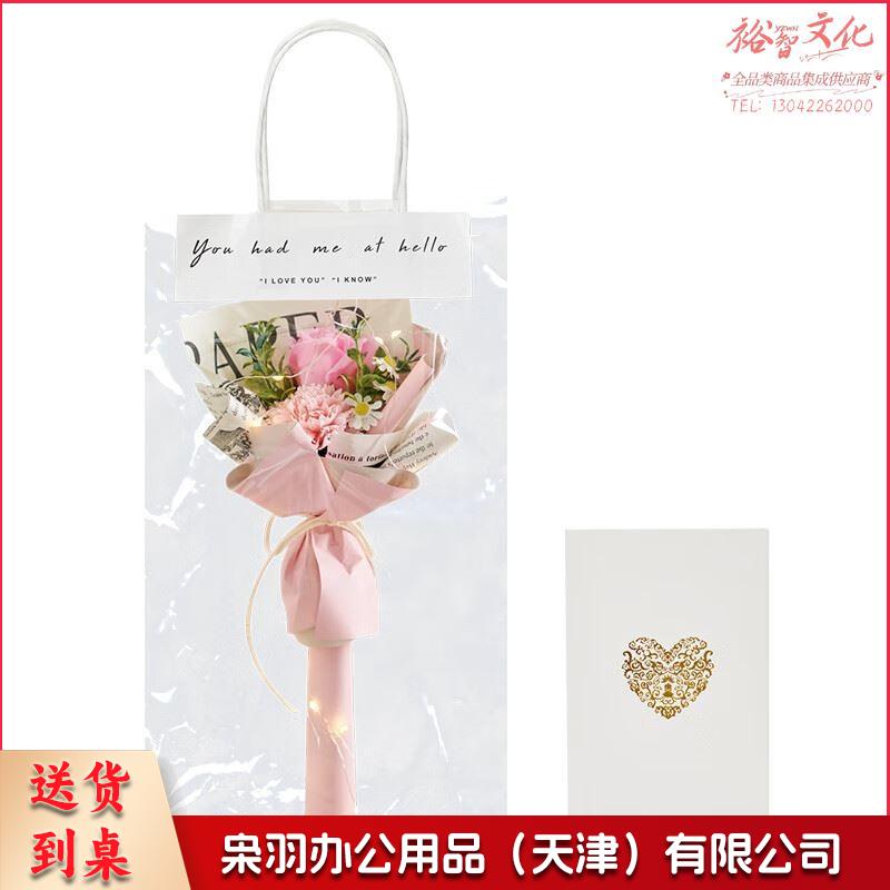 伴手礼香皂花2朵小花束粉色