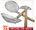 饭店油炸过滤网勺 不锈钢木把大密眼笊篱 28cm